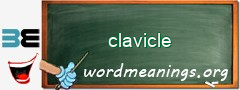 WordMeaning blackboard for clavicle